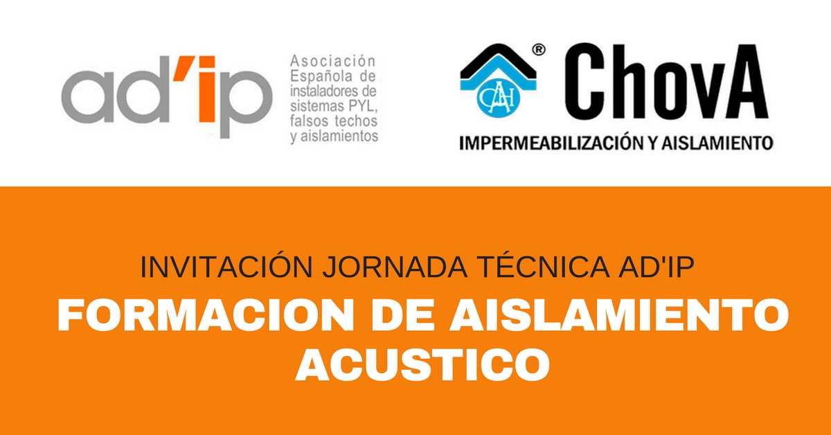 INVITACIÓN Jornada Técnica de AD'IP: Formacion De Aislamiento Acústico