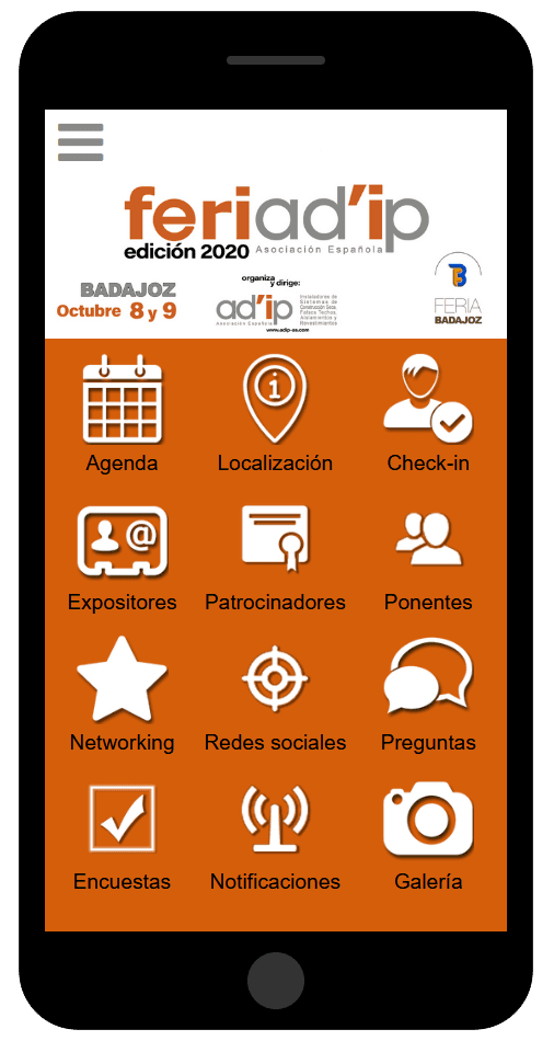 Pantalla APP FERIAD’IP