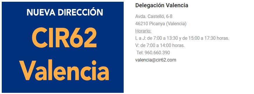 CIR62-Nueva delegación Valencia